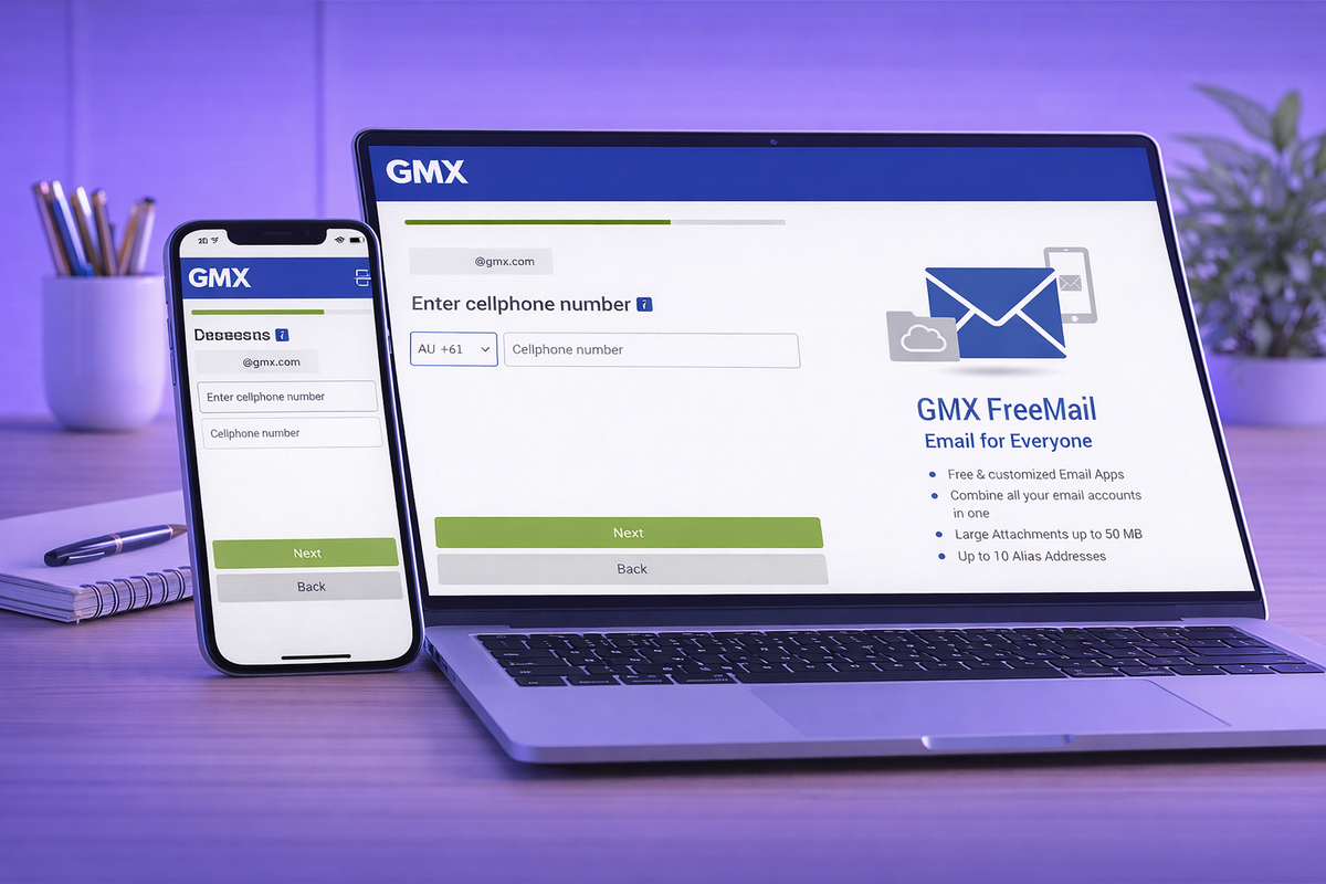 Verifica dell’account GMX Mail durante la registrazione