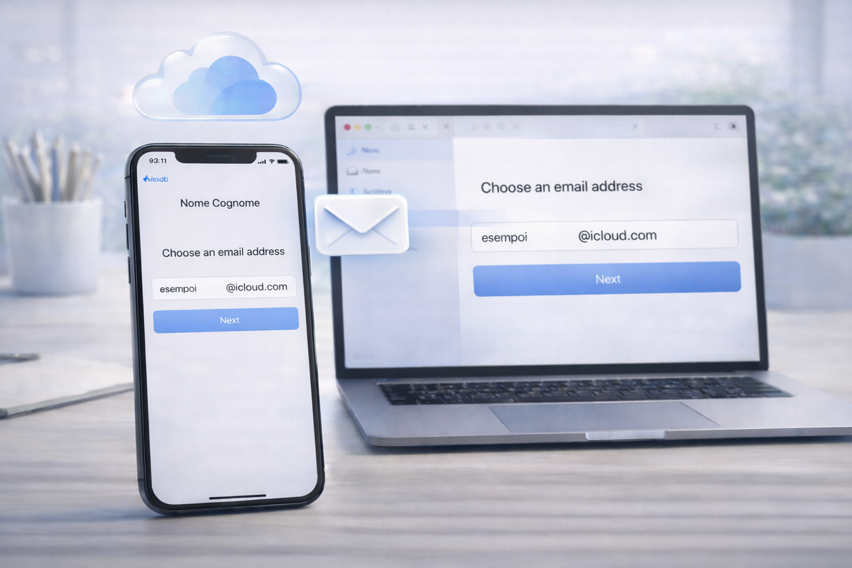Scelta del nome della email iCloud Mail