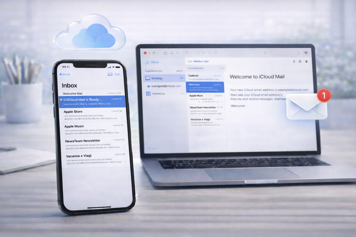 Casella iCloud Mail pronta su dispositivo Apple