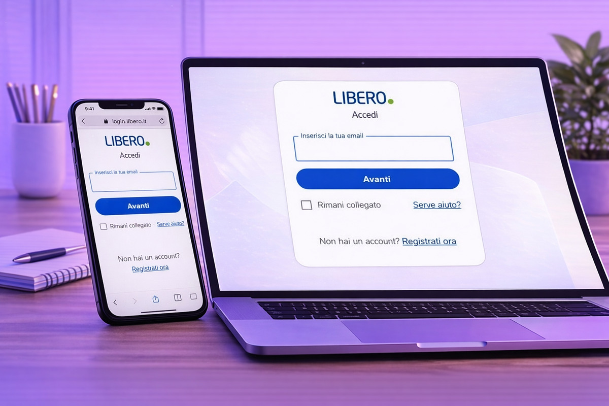 Sito ufficiale Libero Mail aperto per creare un nuovo account