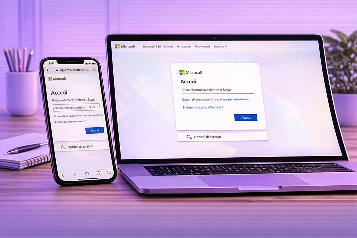Pulsante per creare un nuovo account Outlook