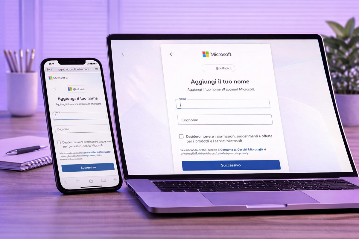 Verifica finale durante la creazione di Outlook