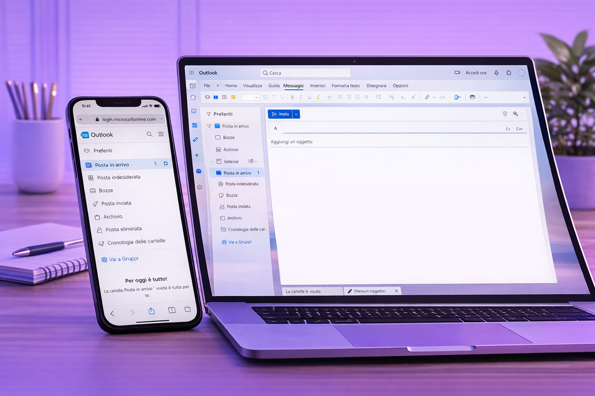 Account Outlook creato con successo