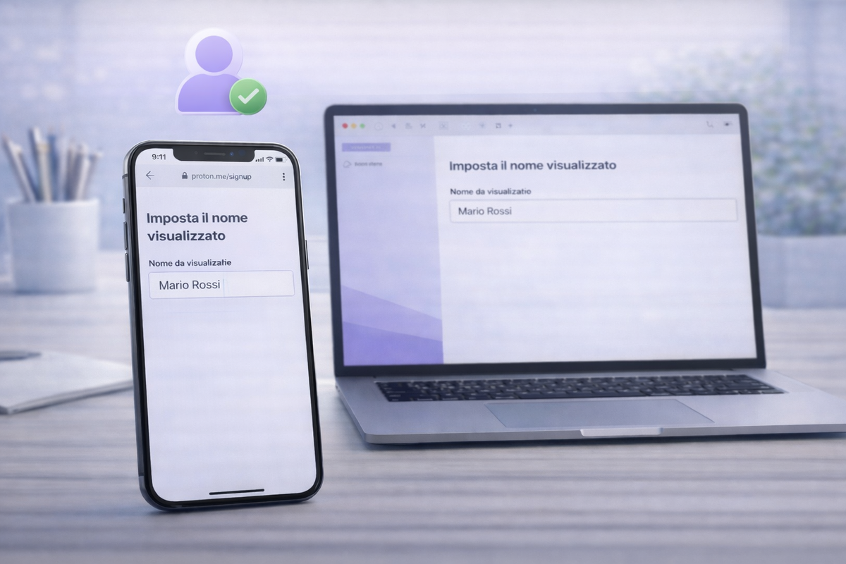 Impostazione del nome visualizzato in Proton Mail