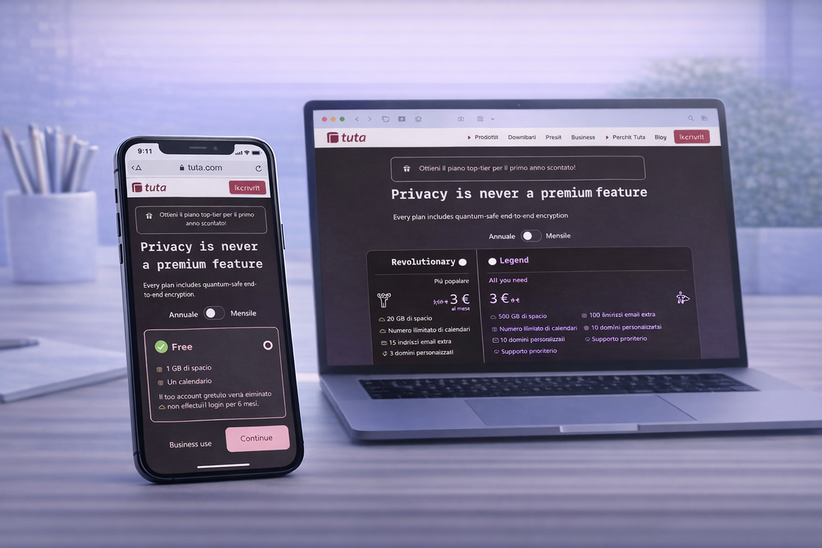 Scelta del piano durante la registrazione di Tuta
