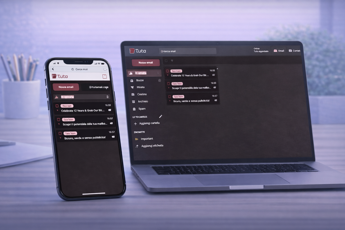 Account Tuta creato con successo