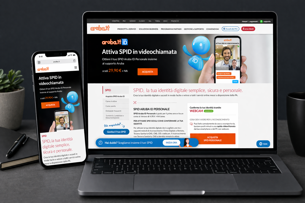 Pagina iniziale Aruba ID