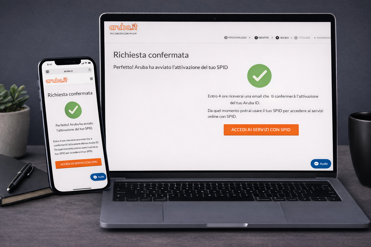 Attivazione completata di Aruba ID