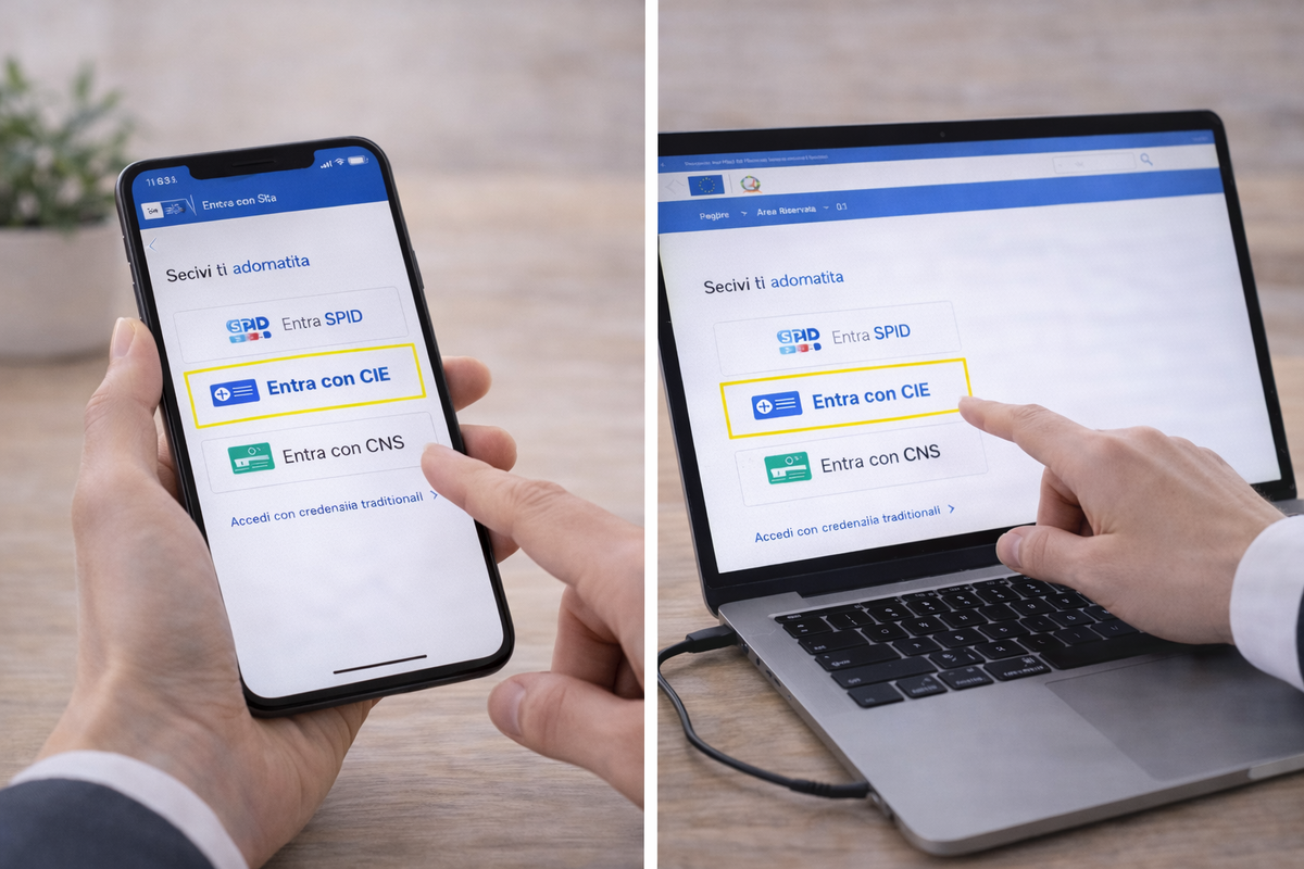 Accesso a un servizio online che supporta la CIE