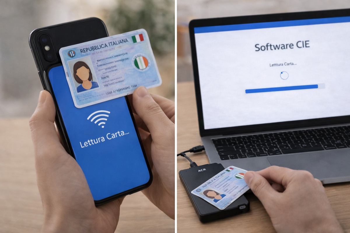 Lettura della carta d’identità elettronica durante la verifica