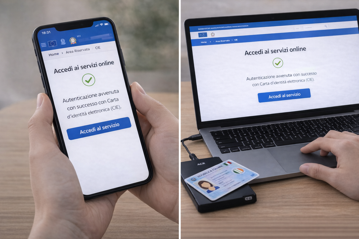 Accesso ai servizi online dopo il completamento della procedura con CIE
