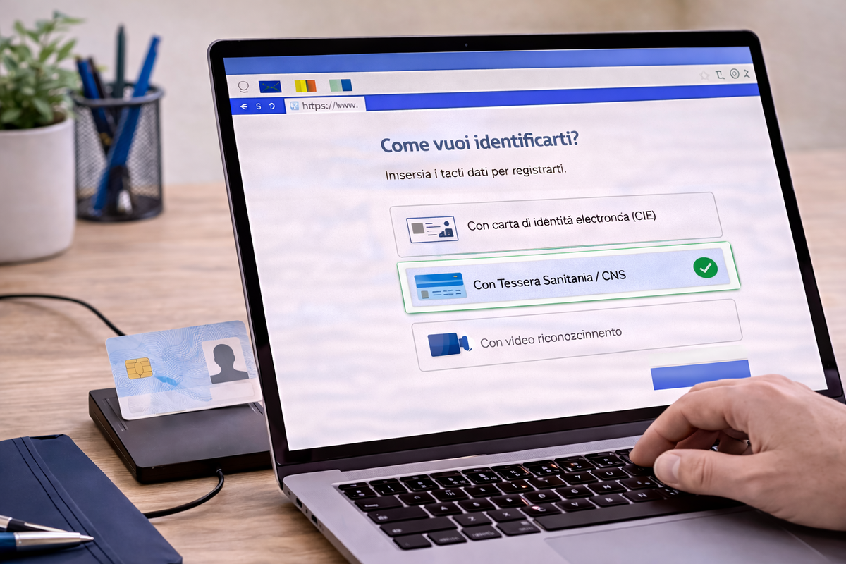 Scelta del riconoscimento con tessera sanitaria o CNS