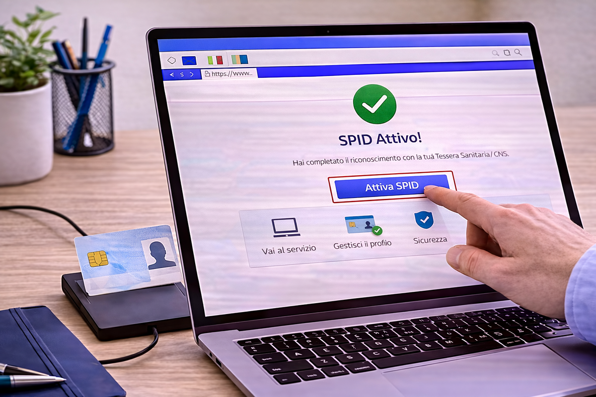 Attivazione finale dello SPID dopo il riconoscimento con CNS