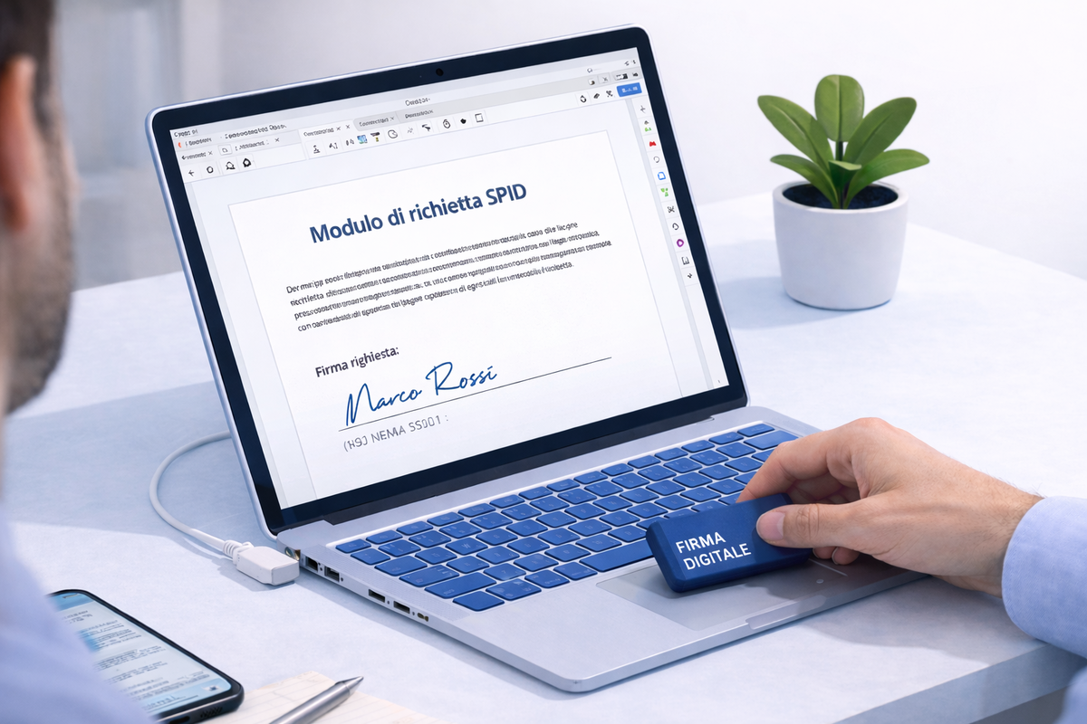 Firma digitale del modulo di richiesta SPID
