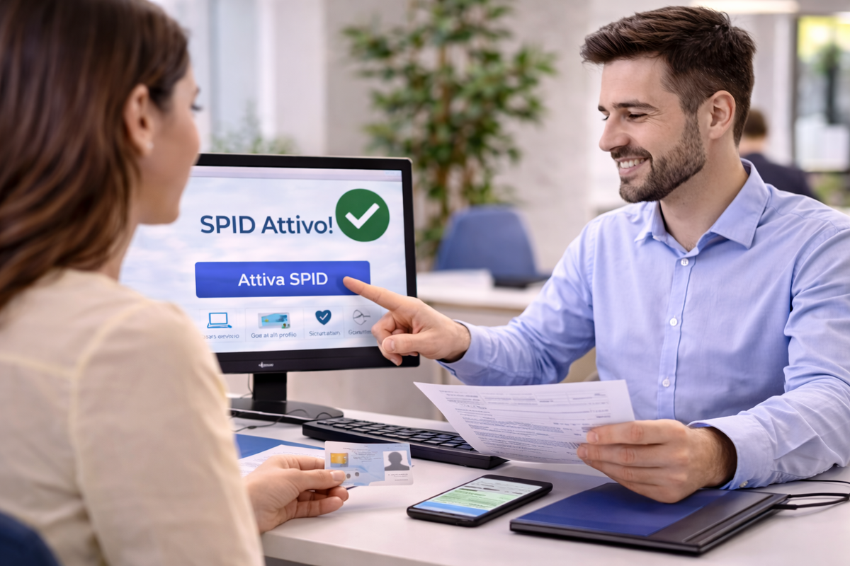 Attivazione finale dello SPID dopo il riconoscimento di persona