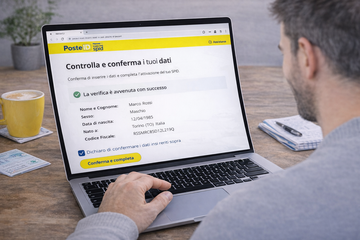 Verifica dell’identità e conferma finale della registrazione PosteID