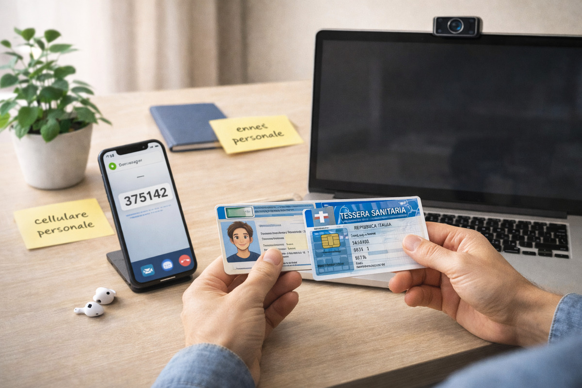 Documenti e dispositivo pronti per richiedere lo SPID con webcam