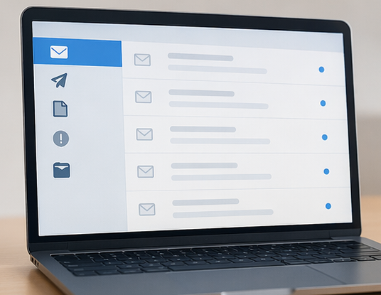 Casella PEC aperta con messaggi visibili