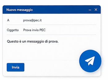 Invio di prova da una casella PEC appena attivata