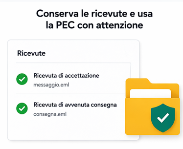Conservazione delle ricevute PEC e uso corretto della casella