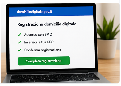 Registrazione della PEC come domicilio digitale