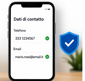 Verifica del numero di telefono e dell’email di contatto