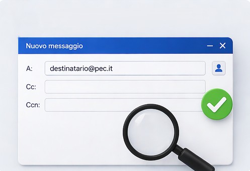 Inserimento corretto del destinatario in una PEC
