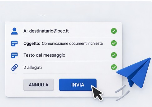 Controllo finale prima dell’invio di una PEC