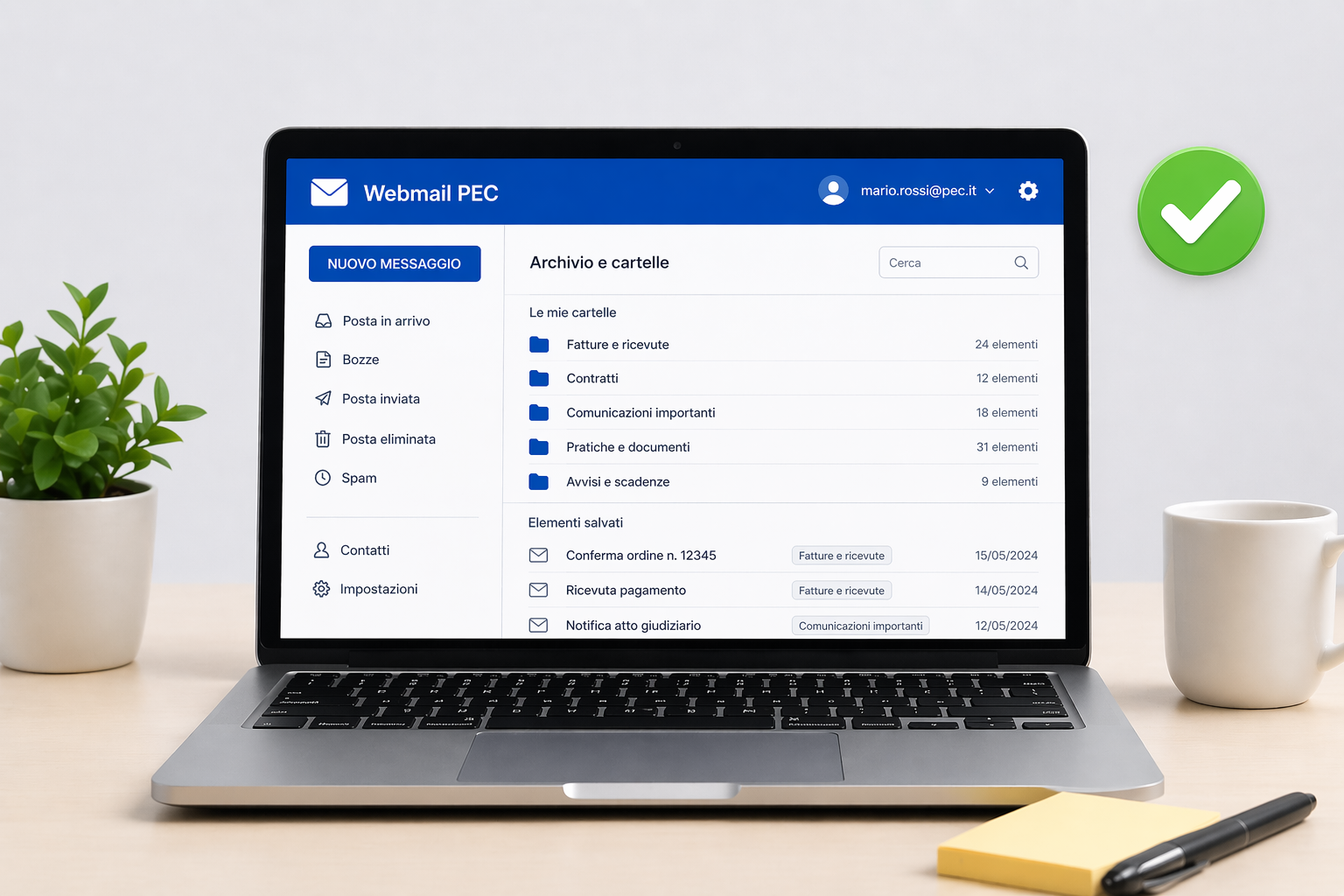Archiviazione ordinata di messaggi e ricevute PEC
