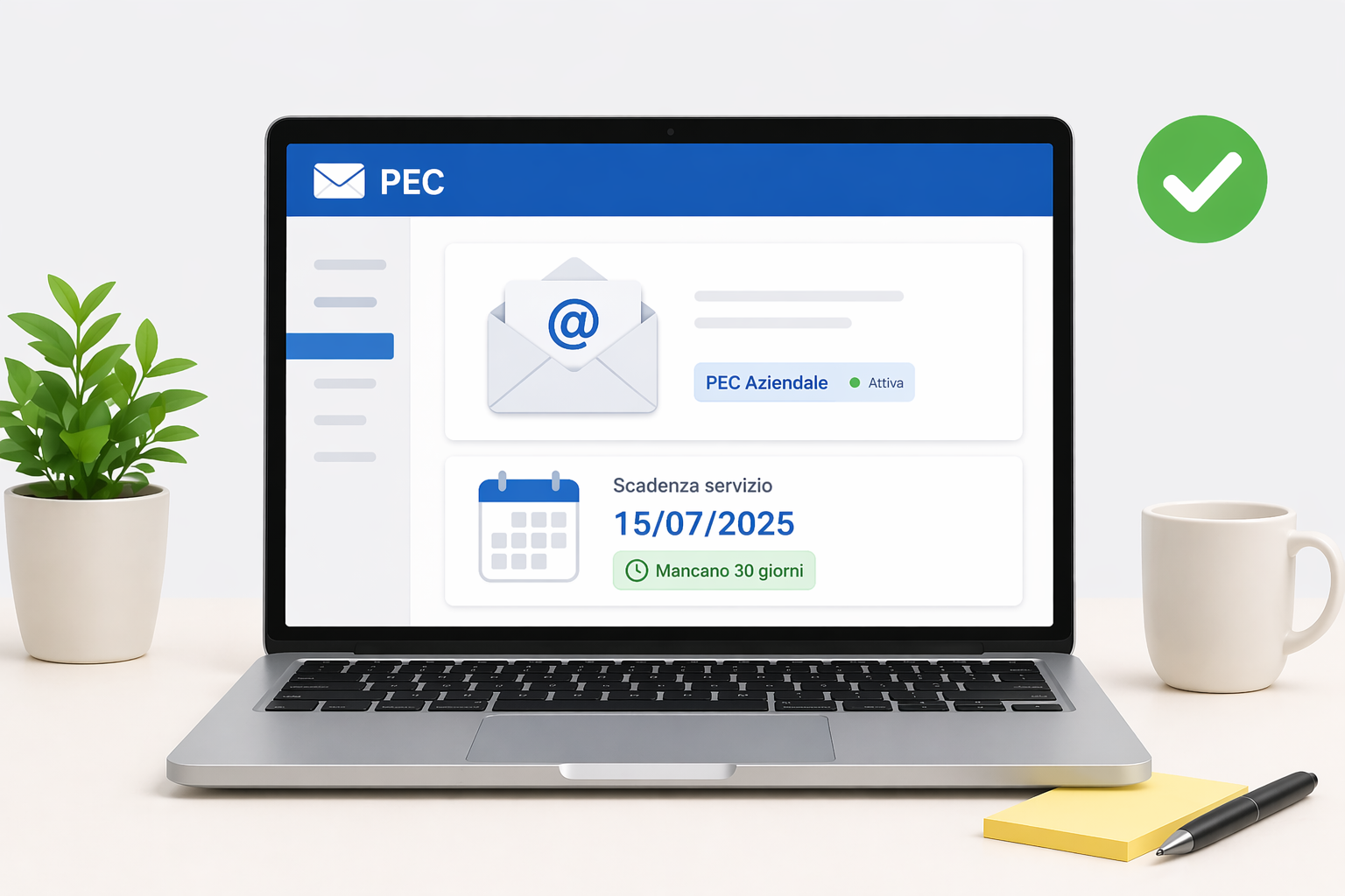 Controllo della data di scadenza della casella PEC