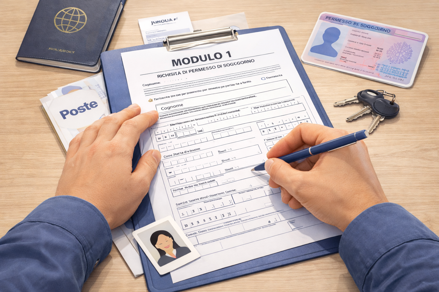 Modulo 1 del kit postale per il duplicato del permesso di soggiorno