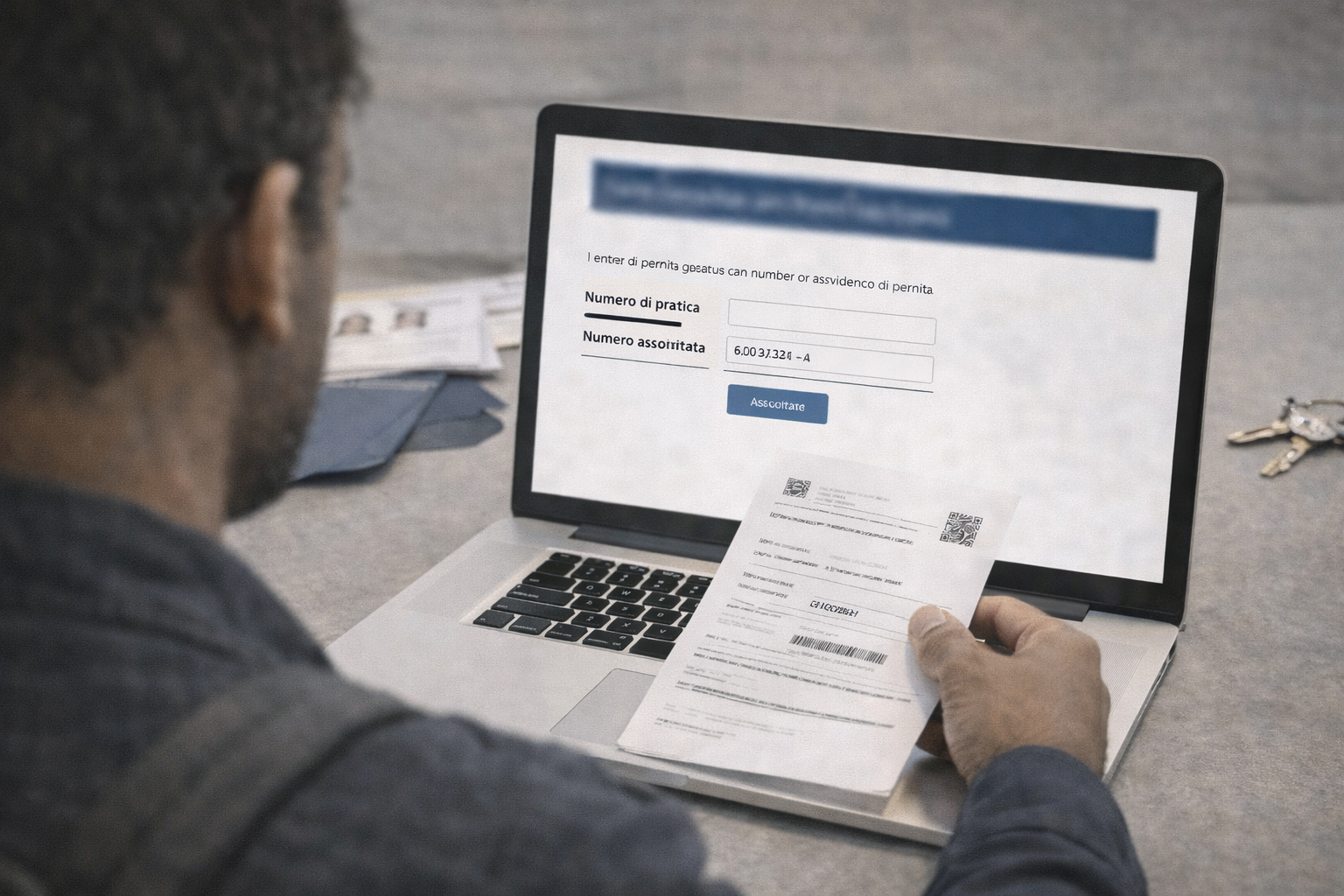 Controllo online dello stato del permesso di soggiorno