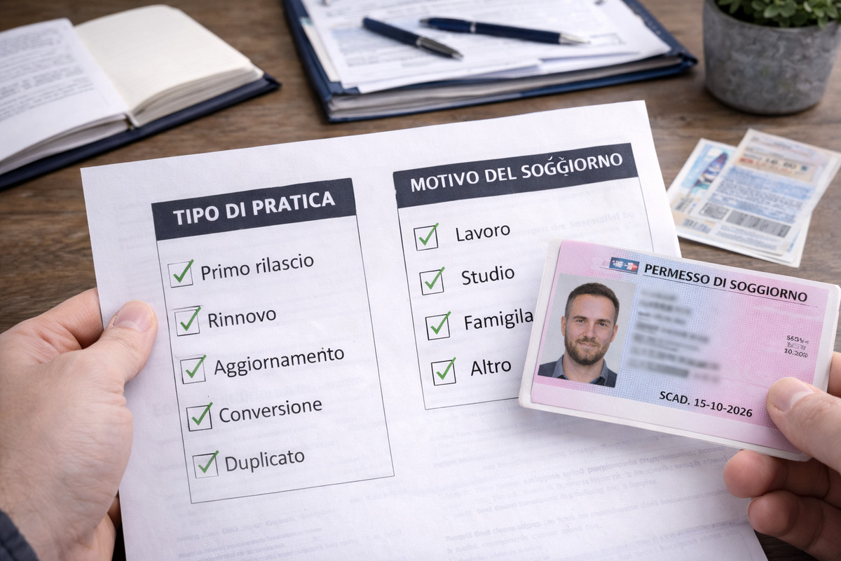 Controllo del tipo di permesso di soggiorno da richiedere