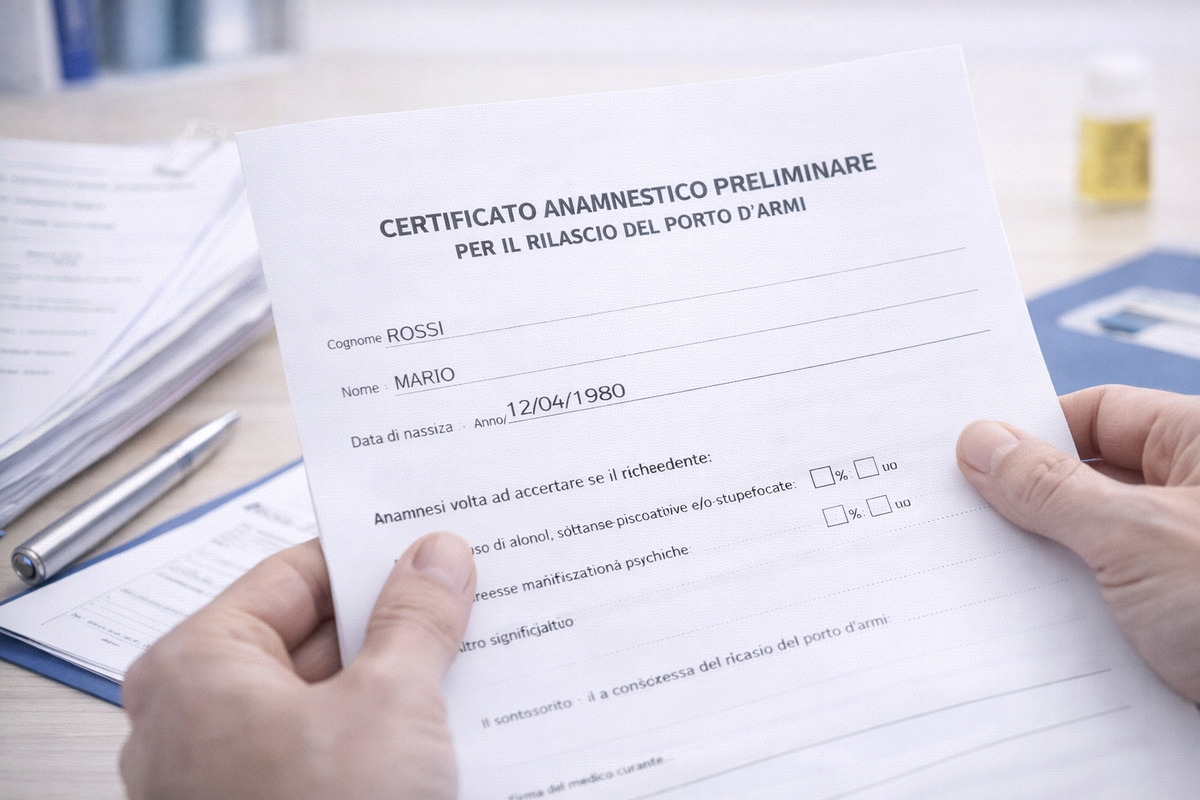 Controllo del certificato anamnestico prima della visita medico legale