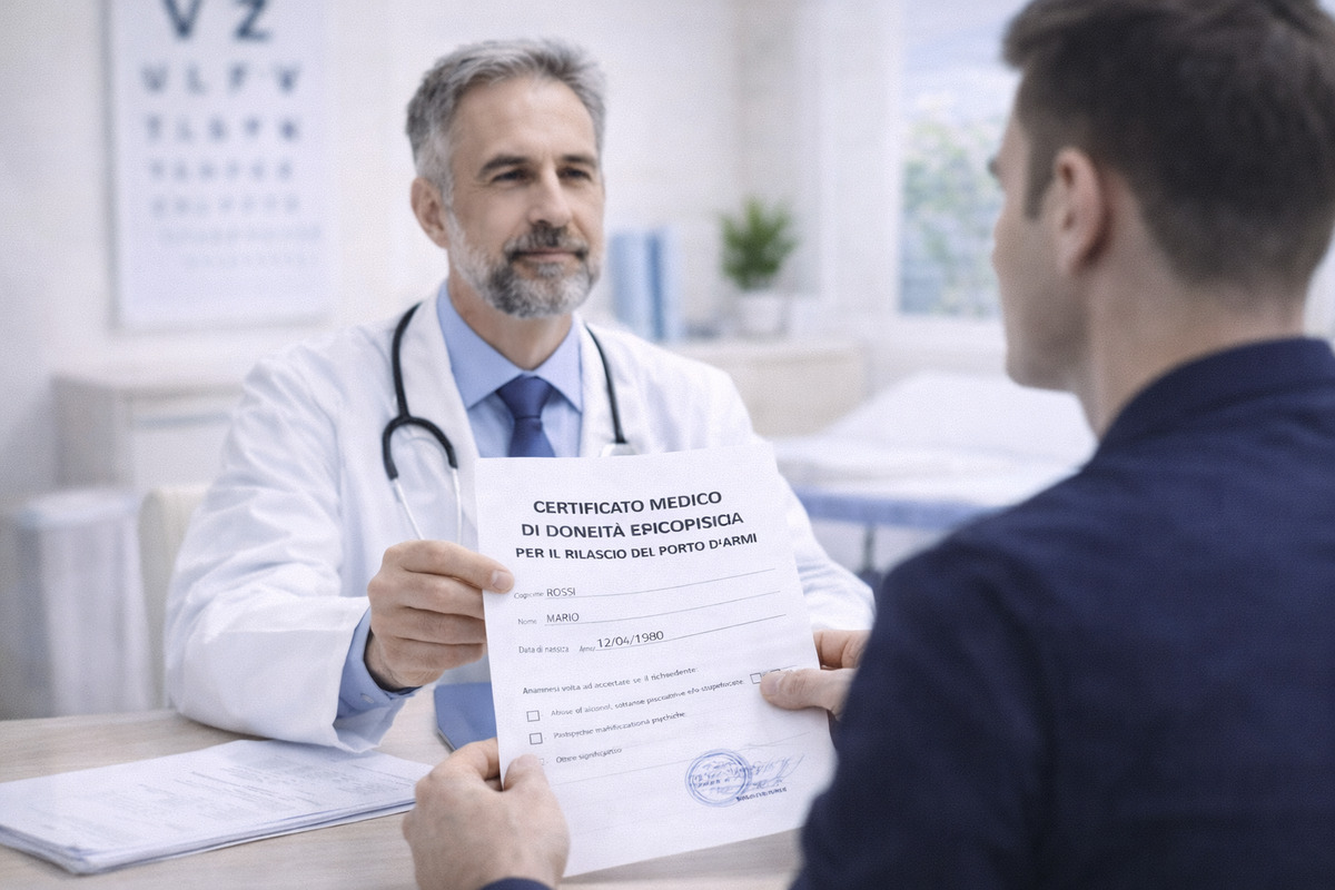 Visita medico legale per accertare l’idoneità psicofisica al porto d’armi