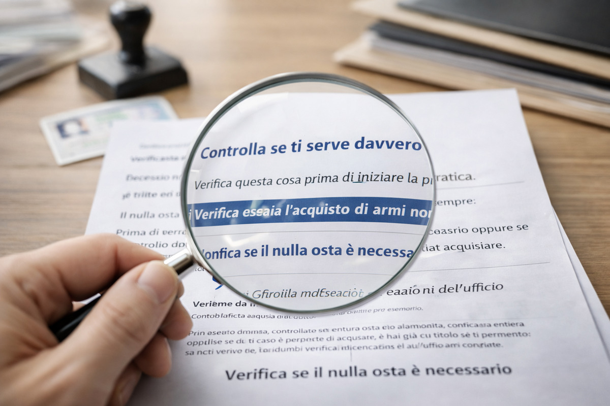 Verifica della necessità del nulla osta all’acquisto di armi