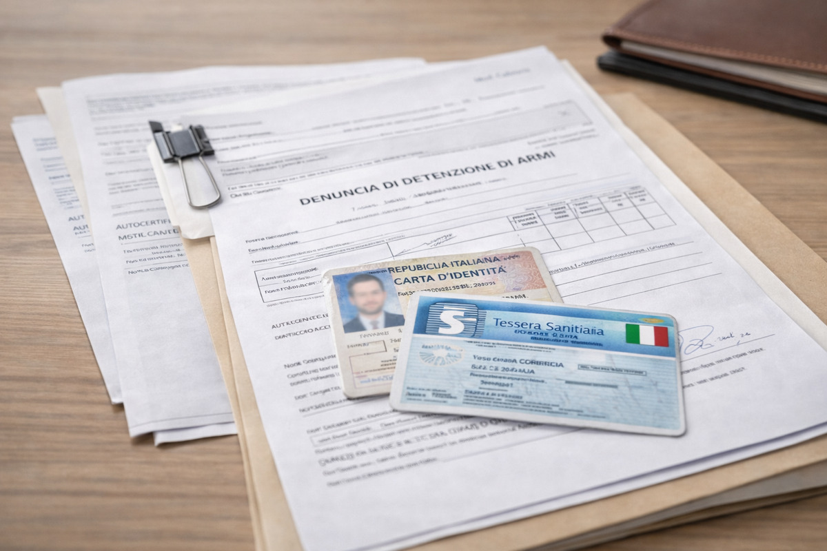 Documento di identità e allegati pronti per la domanda di nulla osta