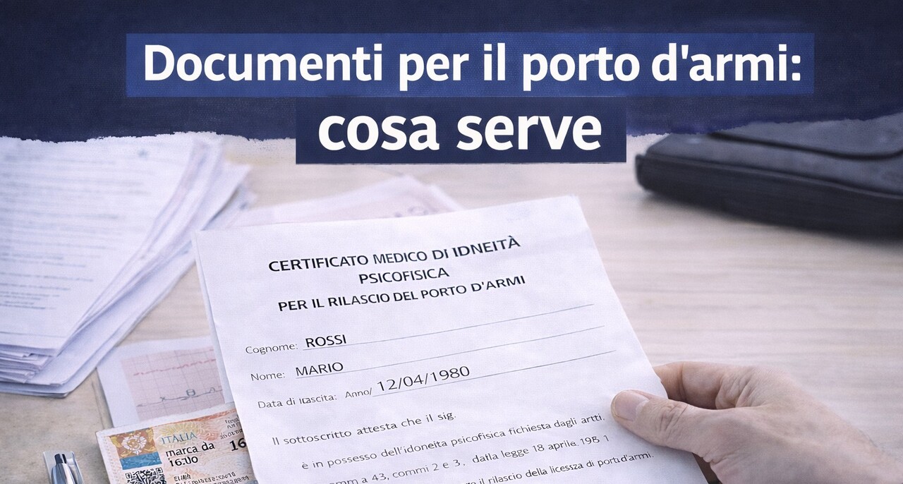 Documenti necessari per la domanda o il rinnovo del porto d’armi