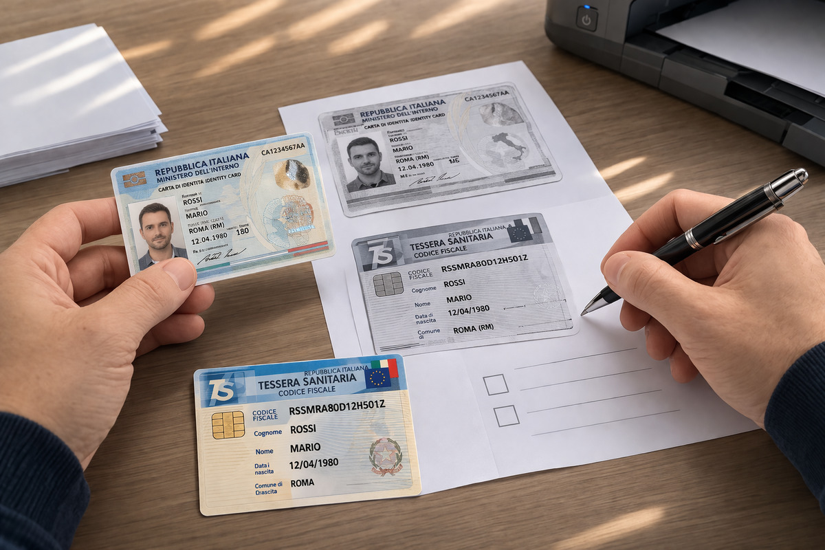 Modulo, documento di identità e tessera sanitaria per il porto d’armi