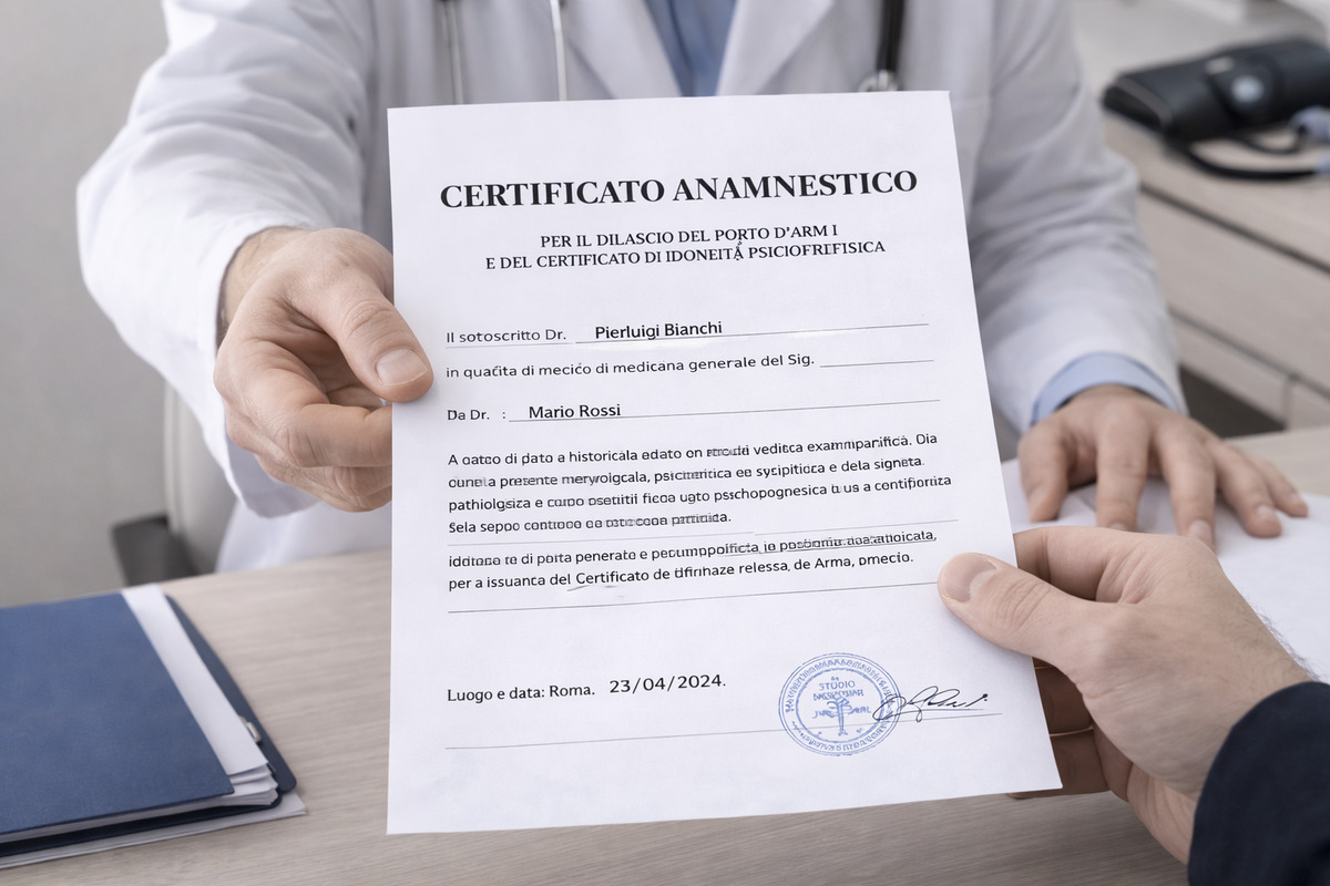 Richiesta del certificato anamnestico per il porto d’armi
