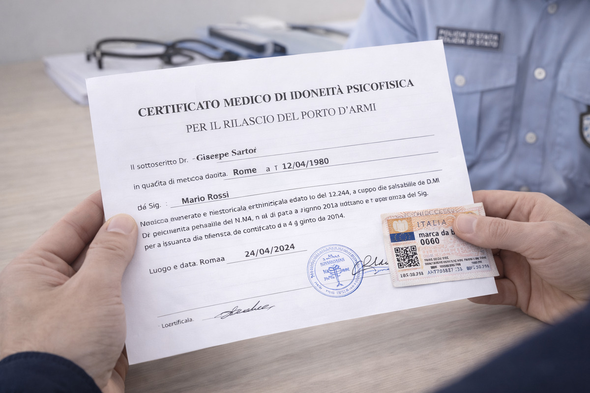 Certificato medico di idoneità psicofisica per il porto d’armi