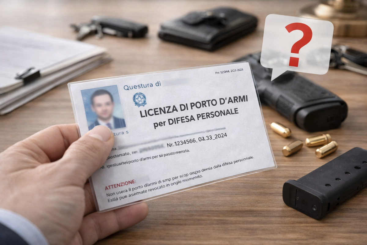 Verifica iniziale del tipo di licenza per difesa personale