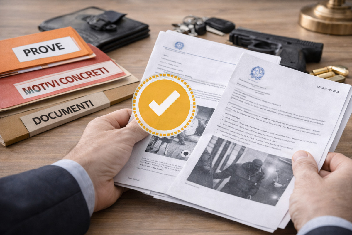 Raccolta dei motivi documentabili per il porto d’armi difesa personale