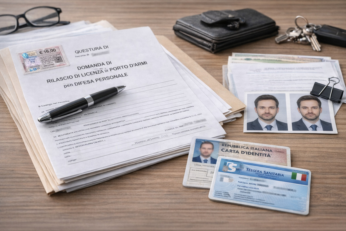 Domanda, documento di identità e foto tessera per la pratica