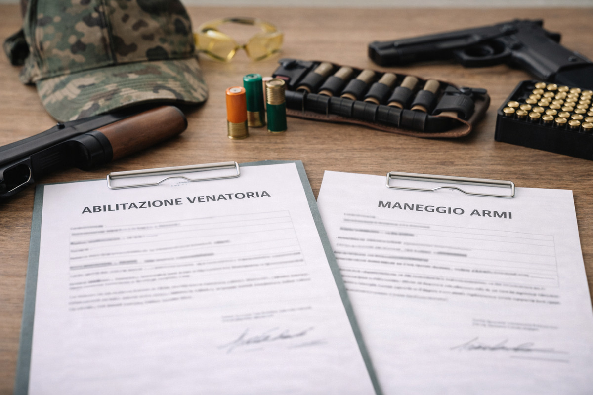 Abilitazione venatoria e documentazione sul maneggio armi