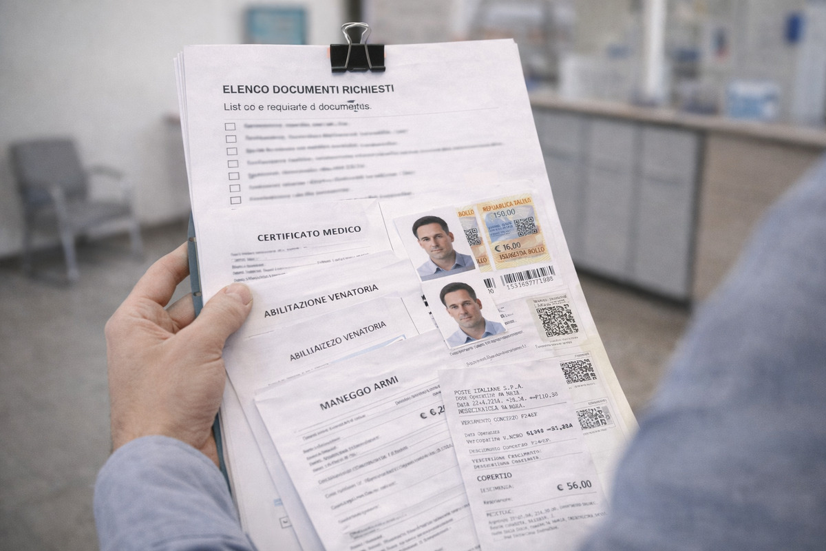 Controllo finale e presentazione della pratica di porto d’armi uso caccia