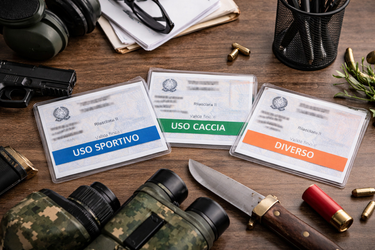 Controllo del tipo di licenza da rinnovare per il porto d’armi