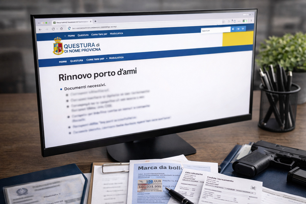 Verifica dell’elenco aggiornato della Questura per il rinnovo del porto d’armi
