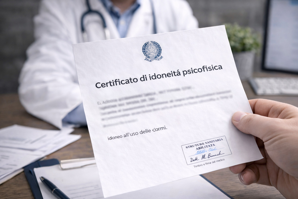 Certificato medico di idoneità psicofisica per il rinnovo del porto d’armi